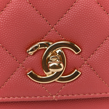 Chanel Caviar Quilted Small Business Affinity Flap Dark Pink 12 of 14