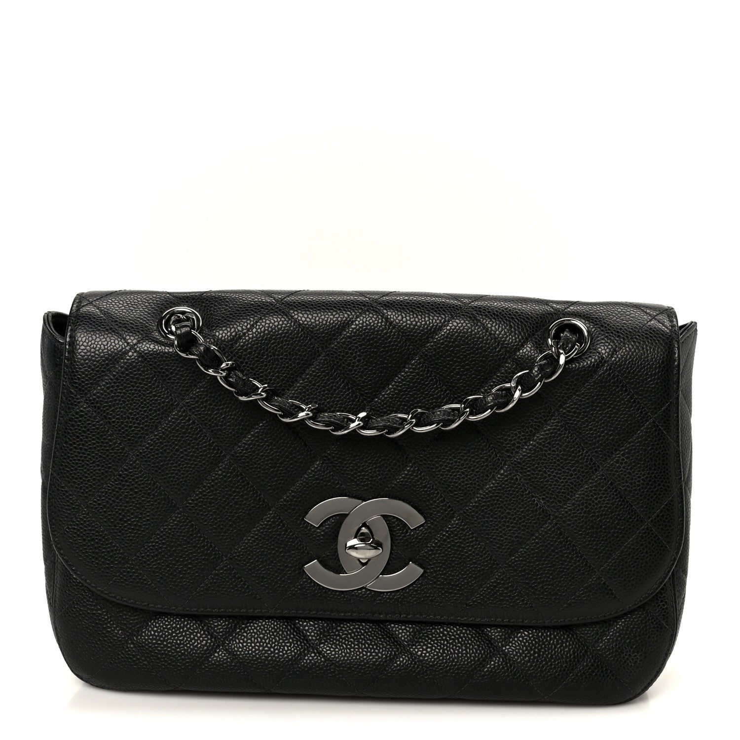 Chanel Caviar Quilted Jumbo Single Flap Black 1 of 12