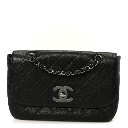 Chanel Caviar Quilted Jumbo Single Flap Black 1 of 12