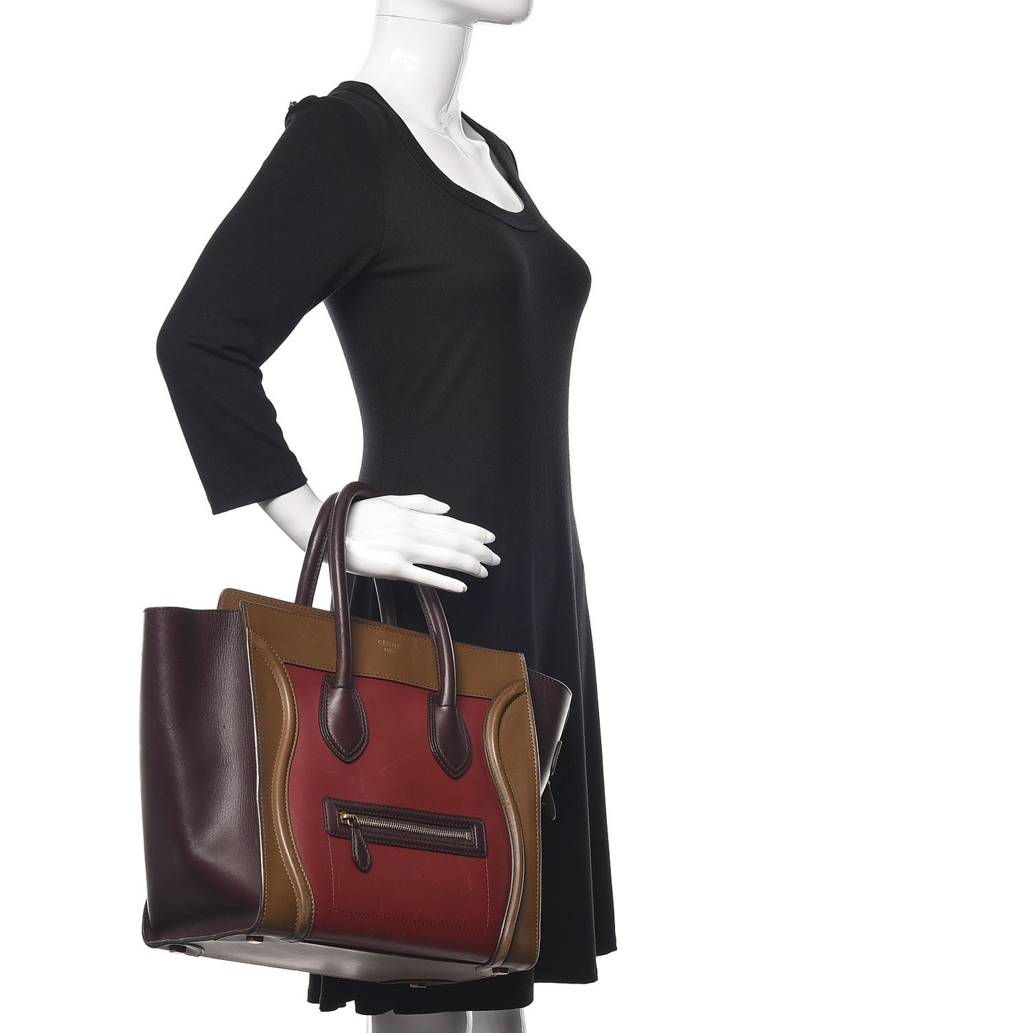 Smooth Calfskin Mini Tri-Color Luggage Rust