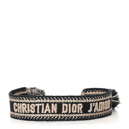 Christian Dior Woven Cotton J'Adior Friendship Bracelet Navy 1 of 3