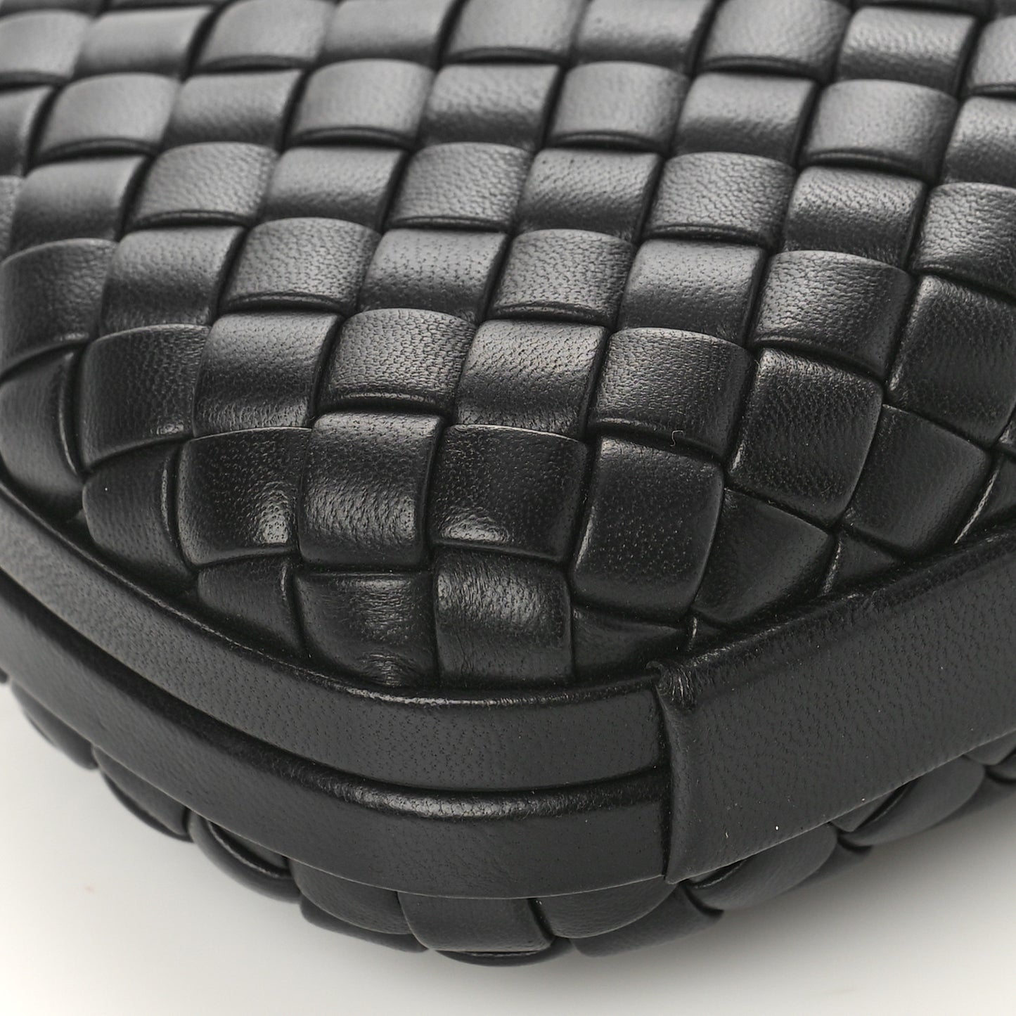 Nappa Intrecciato Knot Clutch Black