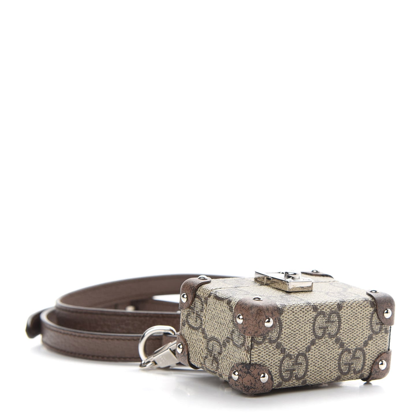 GG Supreme Monogram AirPods Pro Case Beige Ebony