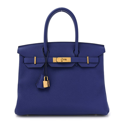Hermes Togo Birkin 30 Bleu Electrique 1 of 12