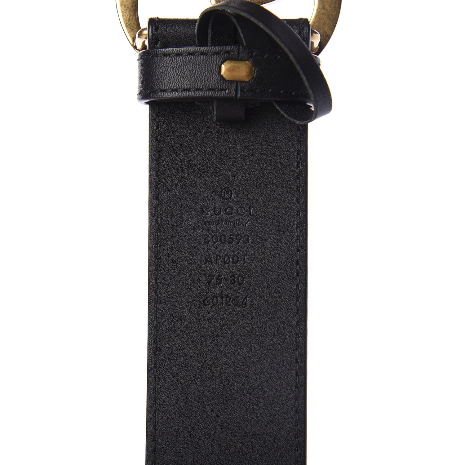 Gucci Calfskin Double G 40mm Belt 75 30 Black 3 of 5