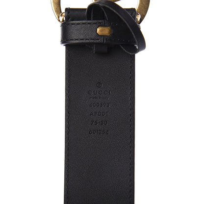 Gucci Calfskin Double G 40mm Belt 75 30 Black 3 of 5
