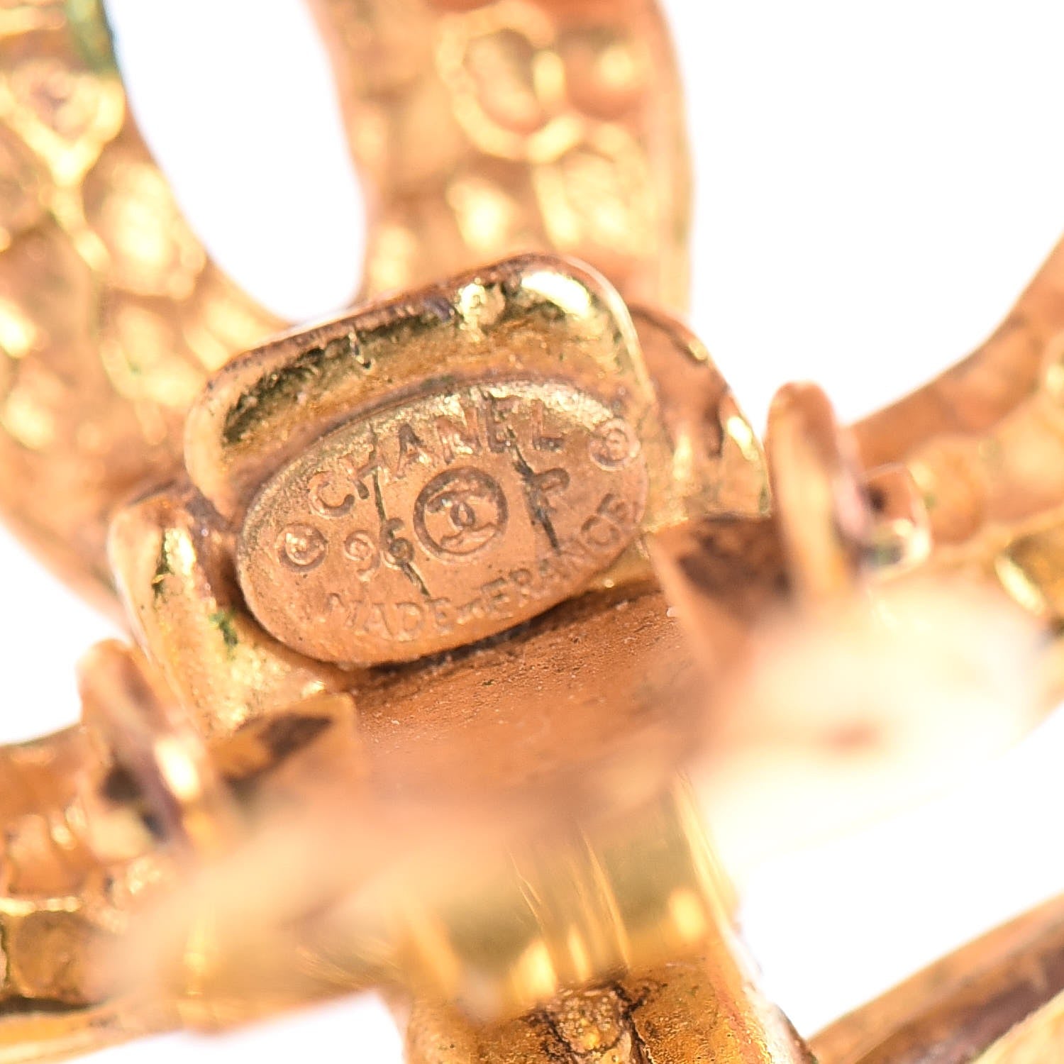 Chanel CC Clip On Earrings Gold 4 of 4