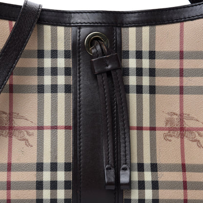 Burberry Haymarket Check Shoulder Bag Chocolate 11 of 11