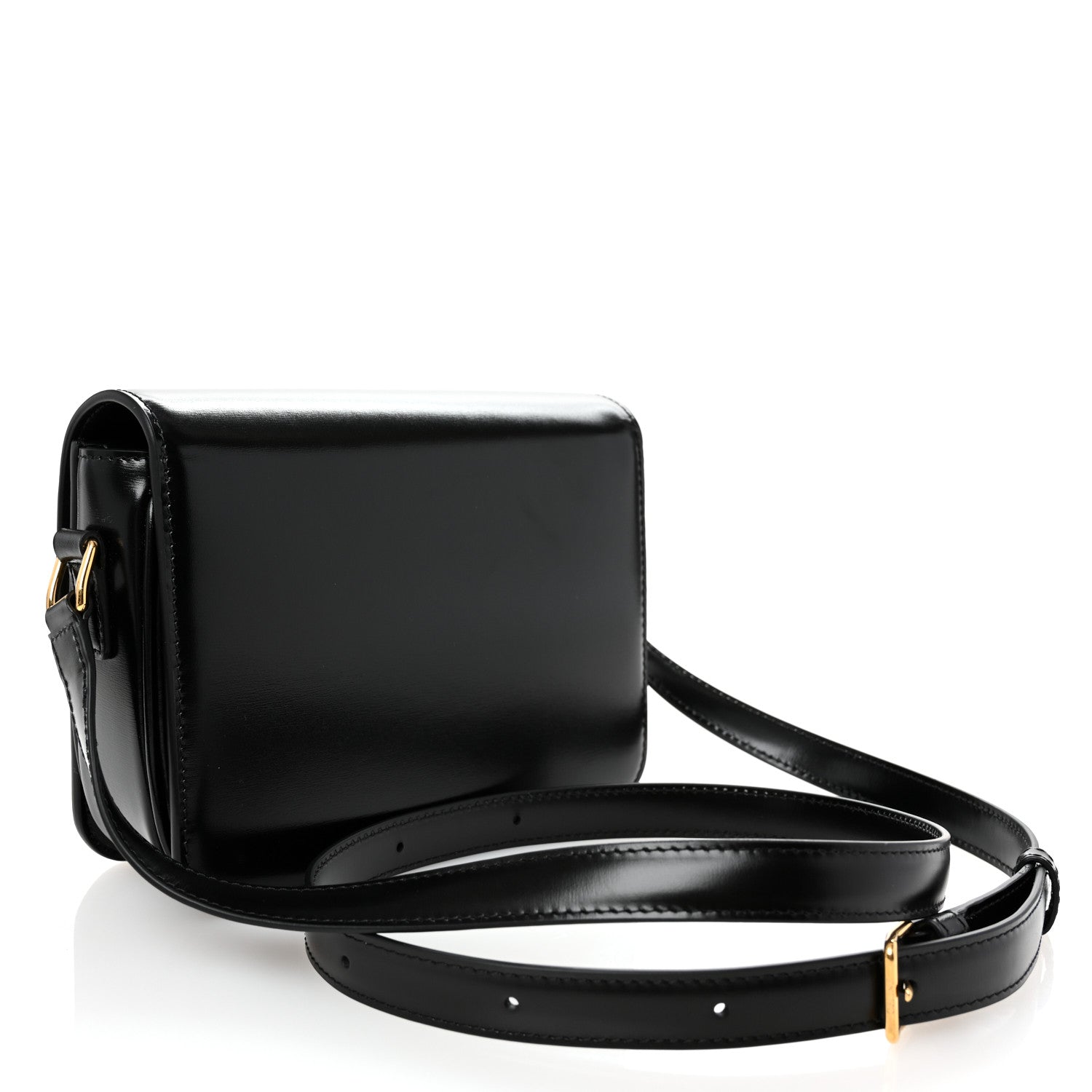 Celine Shiny Calfskin Teen Triomphe Black 3 of 9