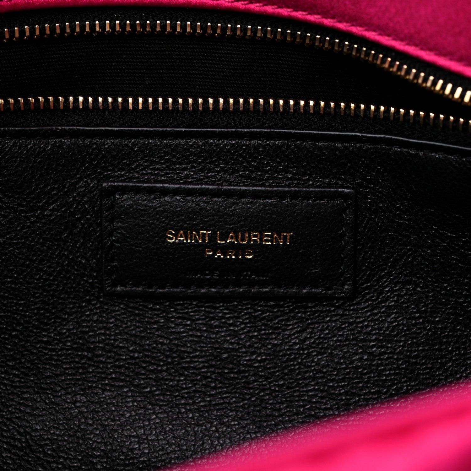 Saint Laurent Satin Quilted Sade Puffer Envelope Clutch Bubblegum 6 of 9