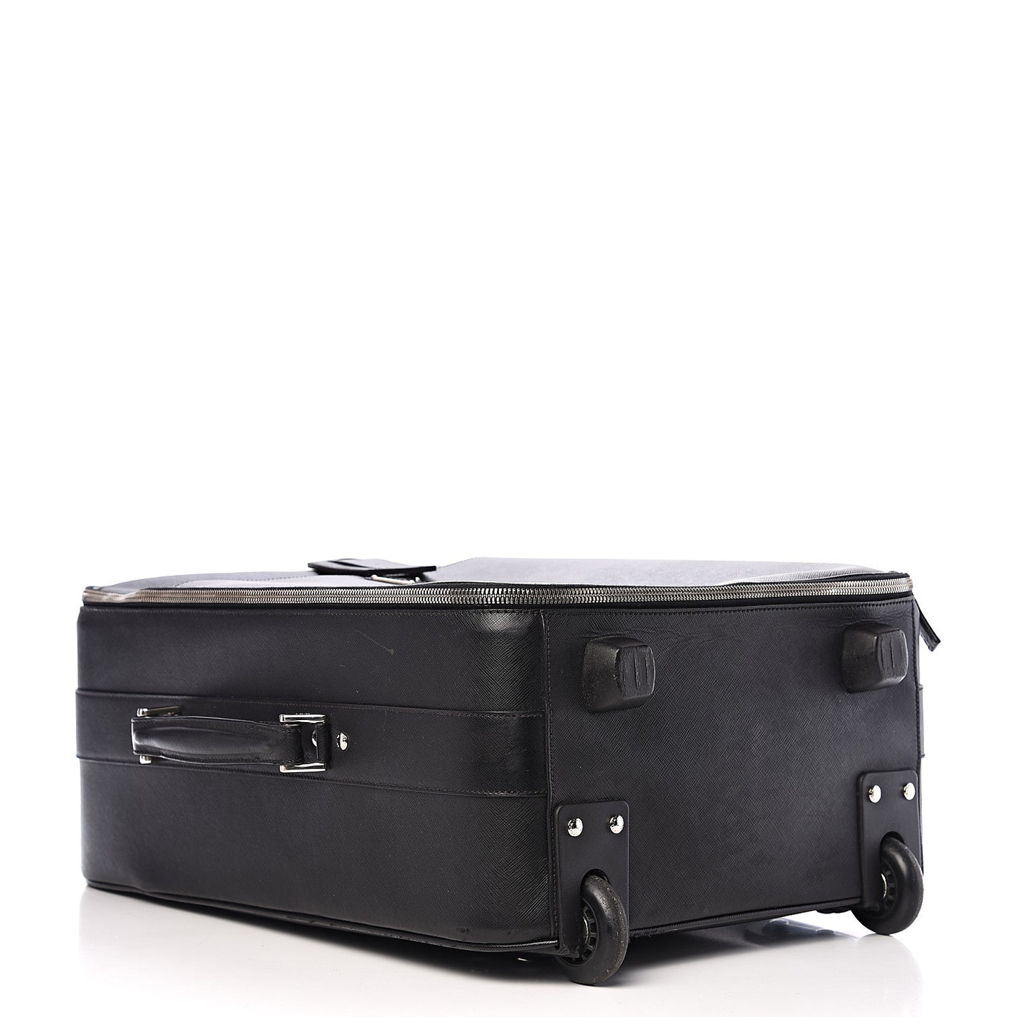 Saffiano Travel Trolley Luggage Black