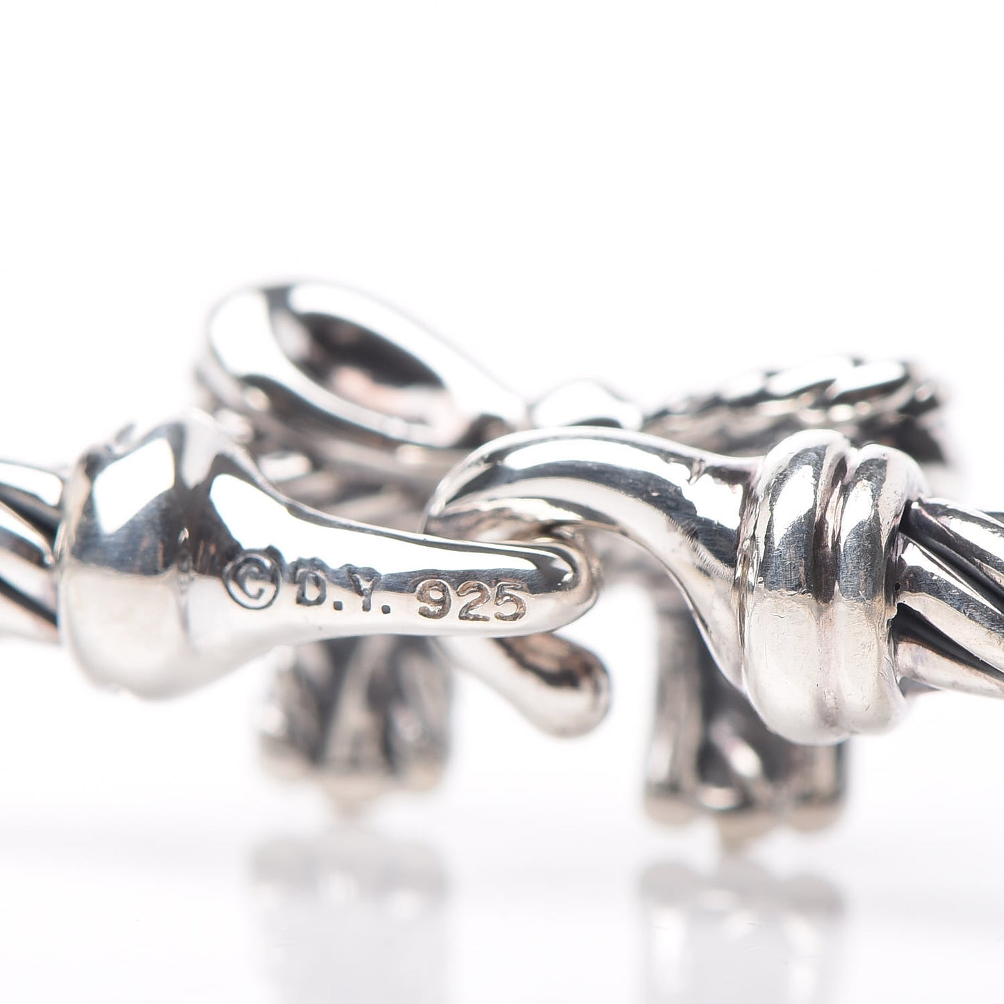 Sterling Silver 18K Yellow Gold Bow Cable Collectibles Bracelet