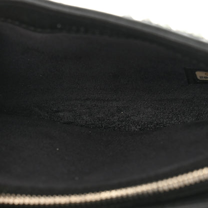 Chanel Calfskin Strass Studded Mini Phone Holder Clutch Black 5 of 13