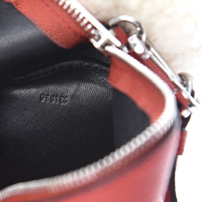 Loewe Calfskin Shearling Mini Bunny Crossbody Bag Red 7 of 12