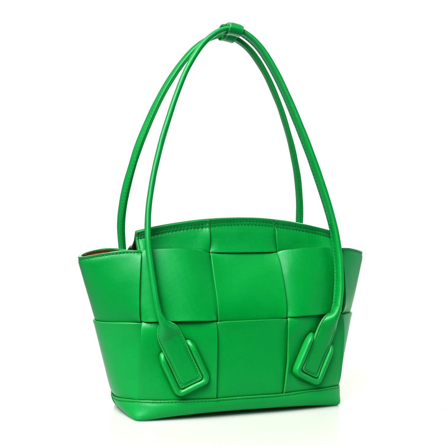 Bottega Veneta French Calfskin Maxi Intrecciato Small Arco Parakeet 3 of 10