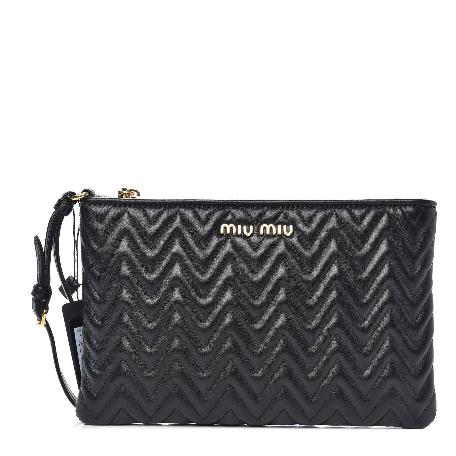 Miu Miu Nappa Impunture Wristlet Black 1 of 6