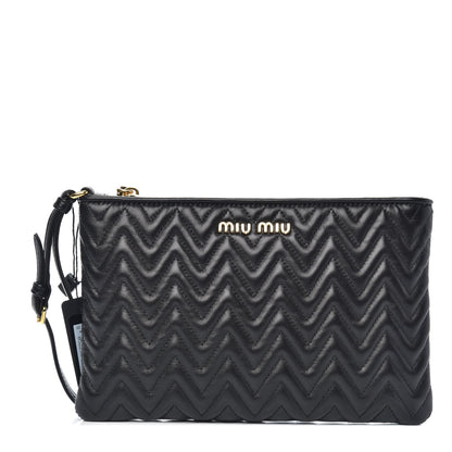 Miu Miu Nappa Impunture Wristlet Black 1 of 6
