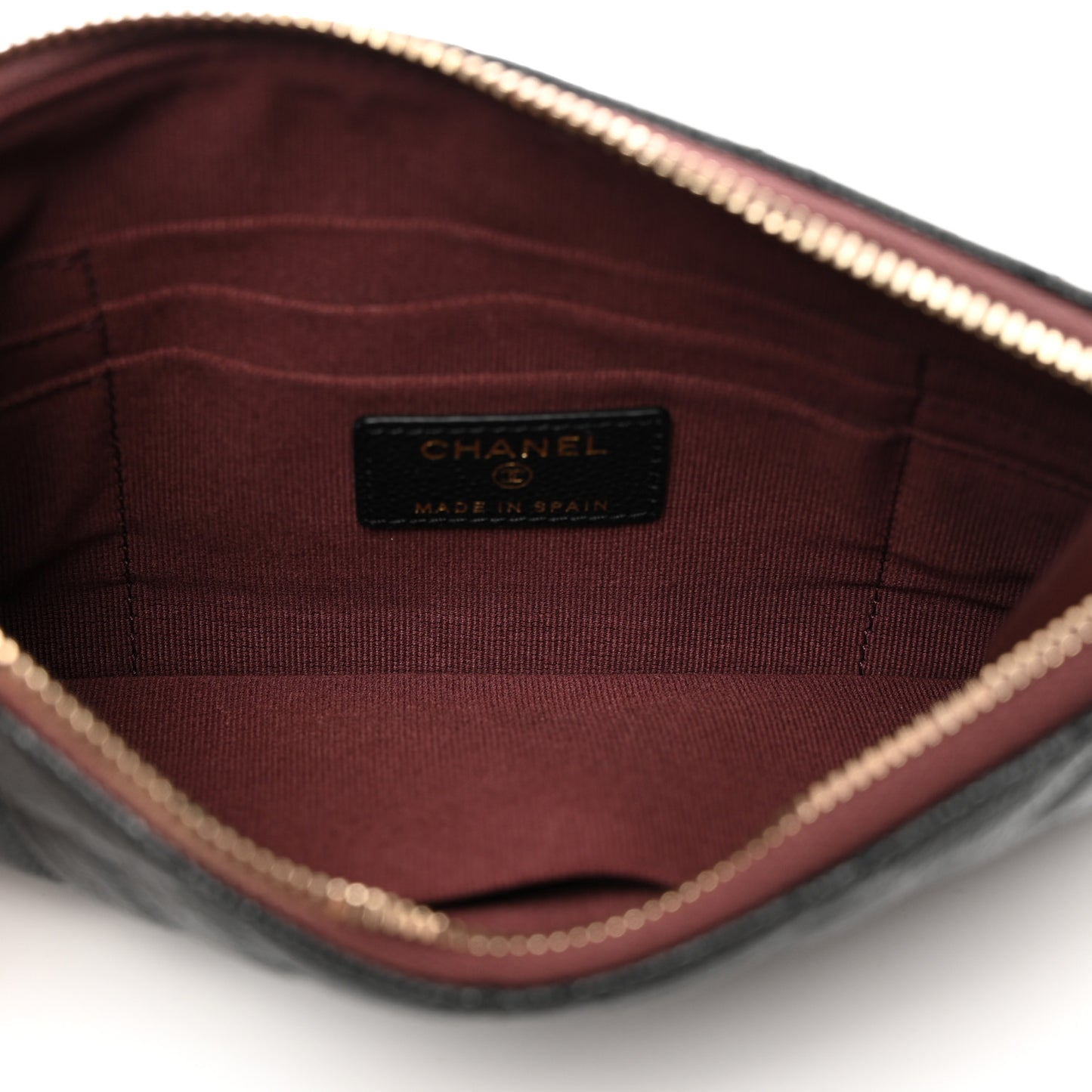 Caviar Quilted Small Pouch Black
