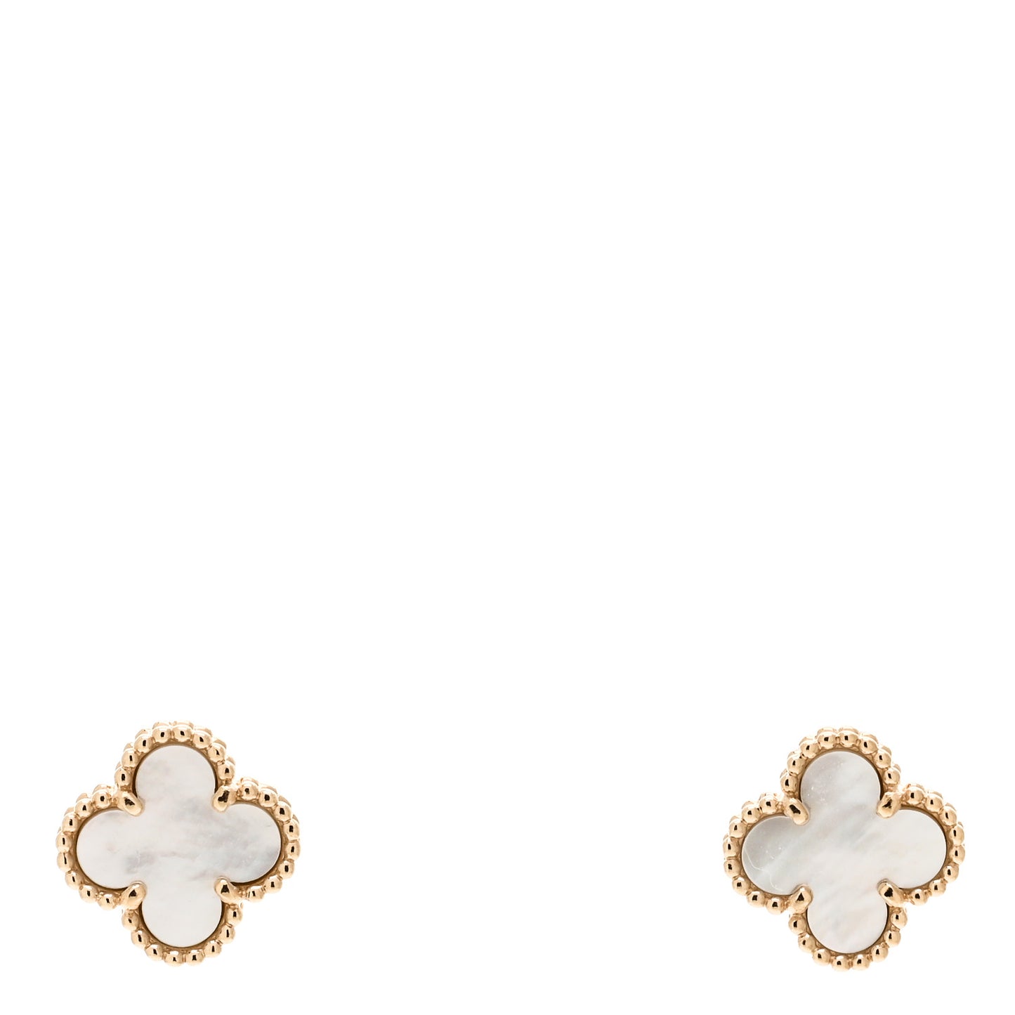 18K Yellow Gold Mother of Pearl Sweet Alhambra Earrings