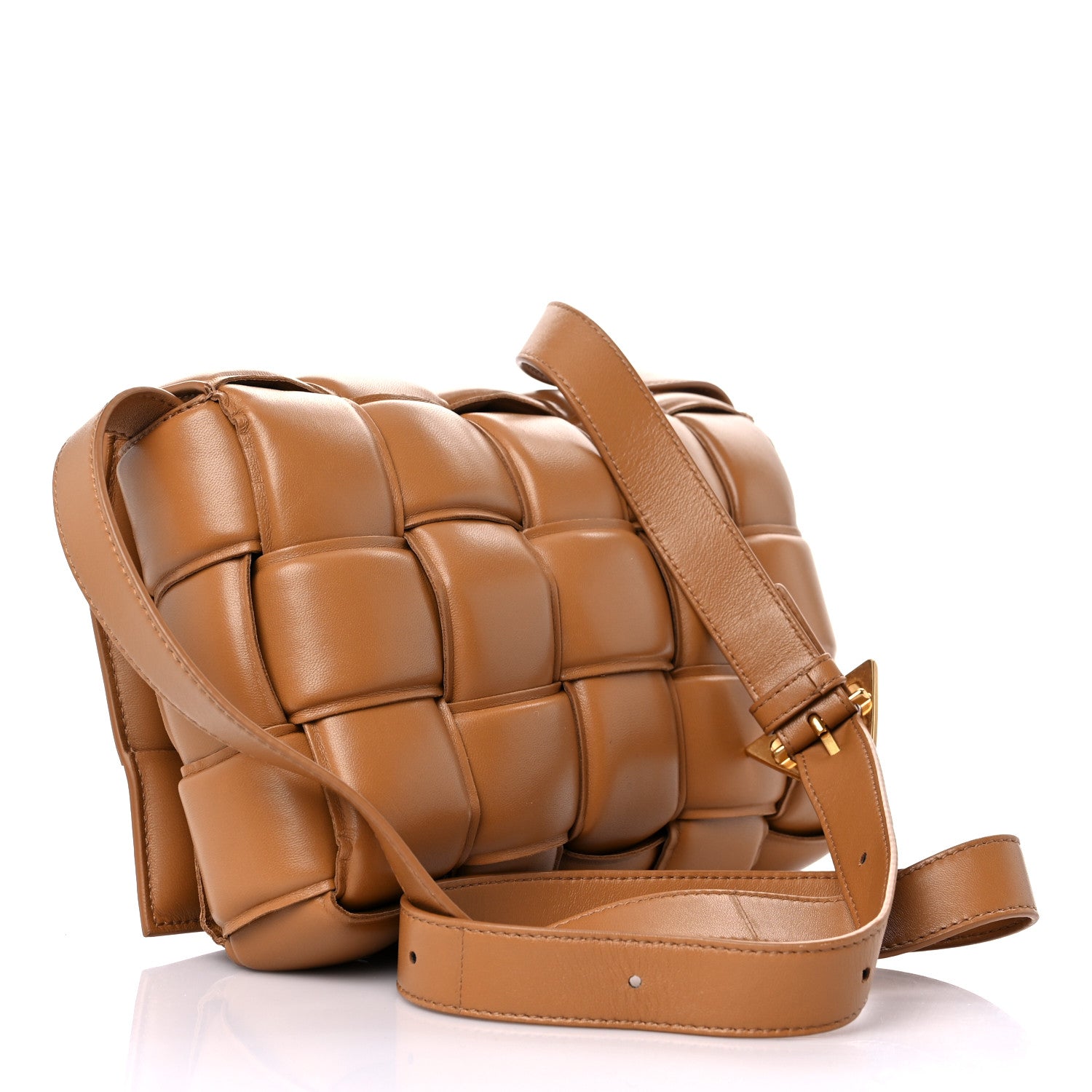 Bottega Veneta Nappa Maxi Intreccio Padded Cassette Crossbody Bag Caramel 2 of 7