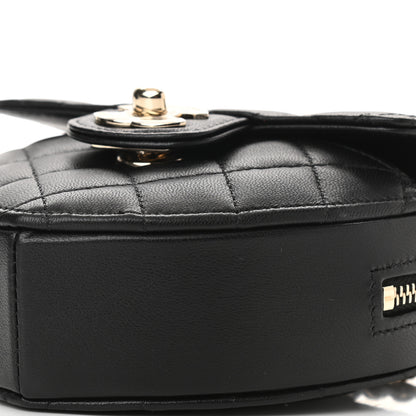 Chanel Lambskin Quilted CC In Love Heart Clutch With Chain Black 10 of 11