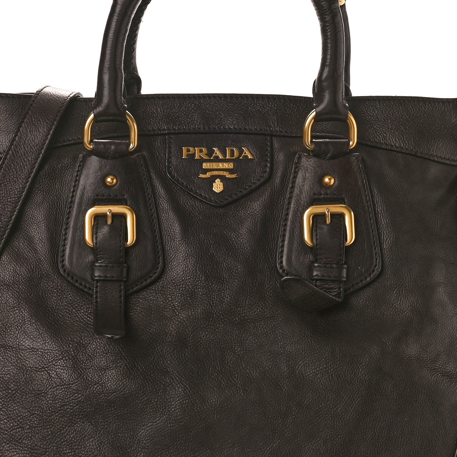Prada Glace Calf Large Dome Satchel Brown 7 of 12