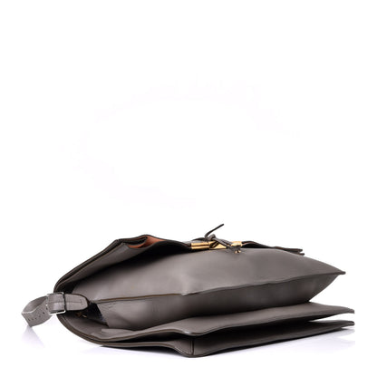 Celine Lambskin Clasp Clutch Foldover Bag Taupe 5 of 5
