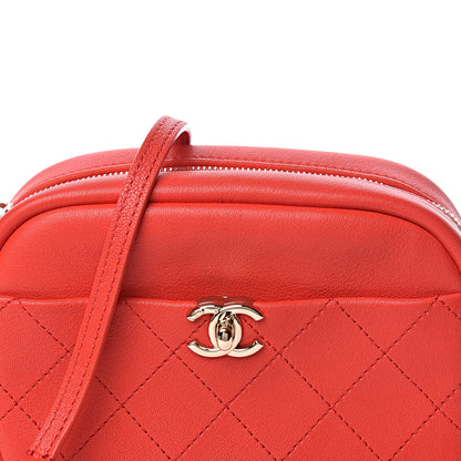 Chanel Goatskin Quilted Small Casual Trip Camera Case Red 11 of 11