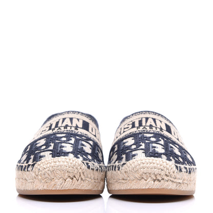 Christian Dior Oblique Embroidered Granville 15mm Espadrilles 37 Deep Blue 2 of 9