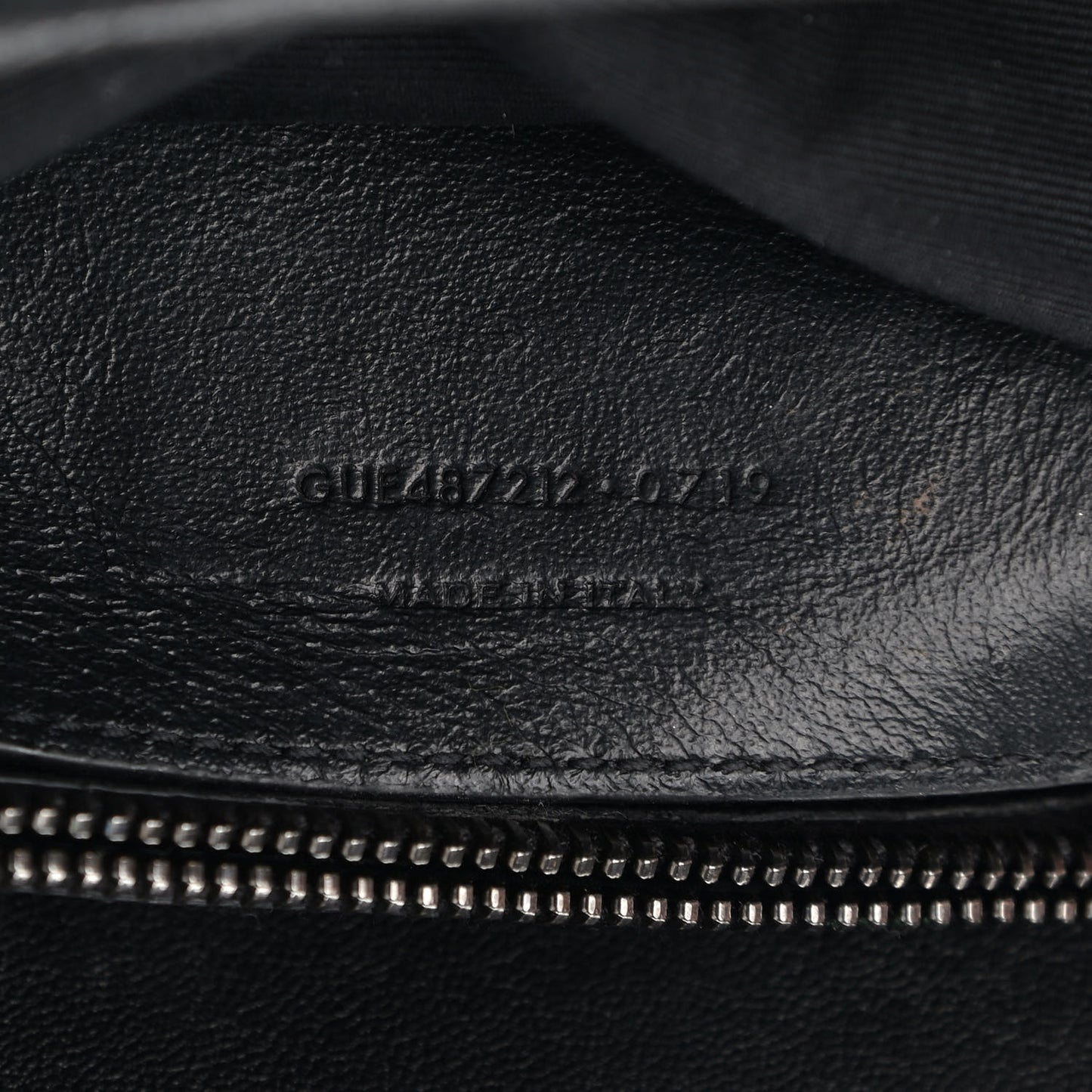 Sheepskin Matelasse Chevron Monogram Large College Satchel Black