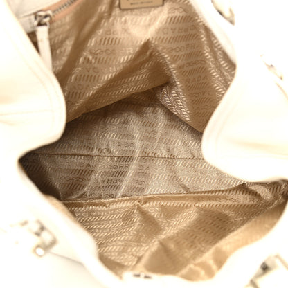 Prada Vitello Daino Shoulder Bag White 5 of 13