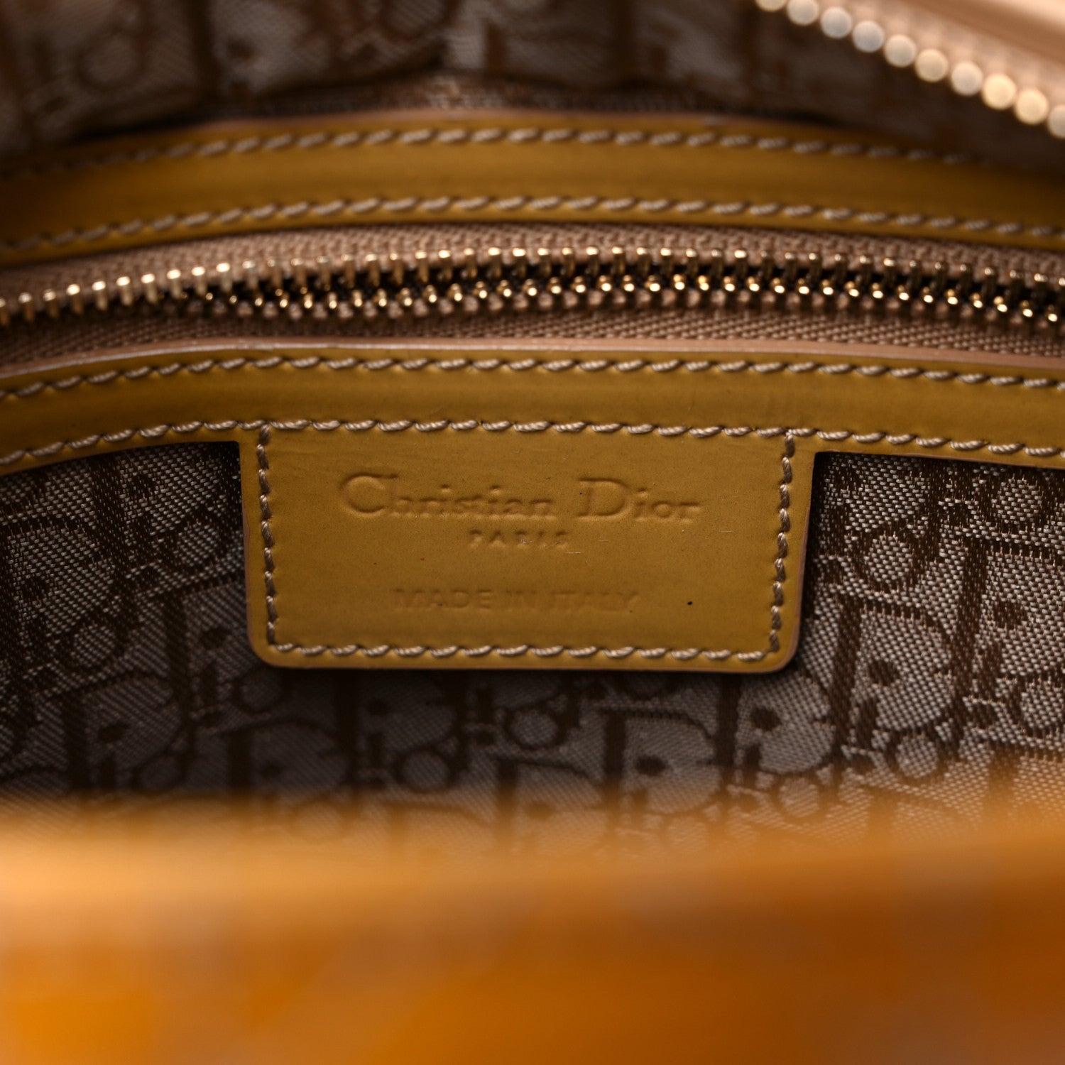 Christian Dior Patent Cannage Medium Lady Dior Beige 6 of 15