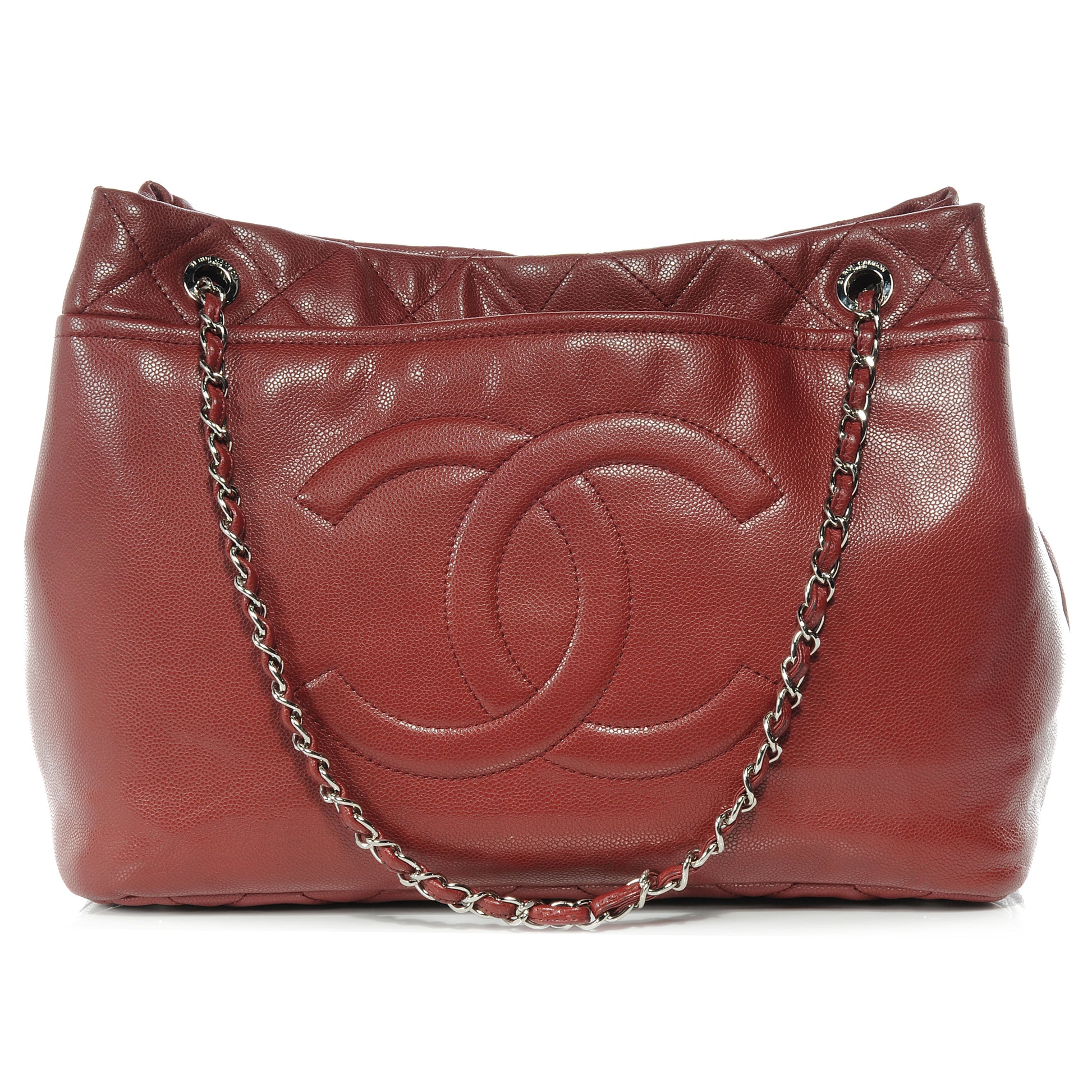 Chanel Caviar CC Timeless Soft Tote Red 1 of 7