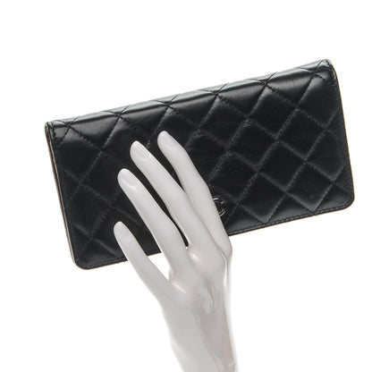 Chanel Lambskin Quilted Yen Wallet Black 2 of 9