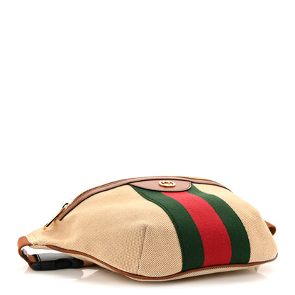 Gucci Vintage Canvas Web Belt Bag Sand Cuir 3 of 9