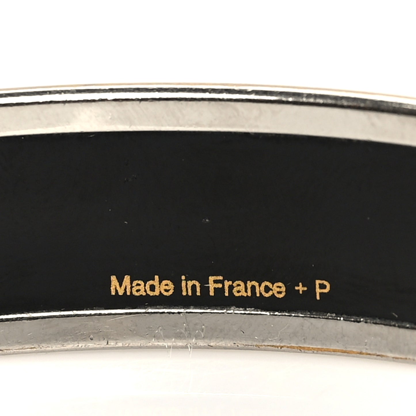 Enamel Printed Narrow Caleche Bracelet 65 Black
