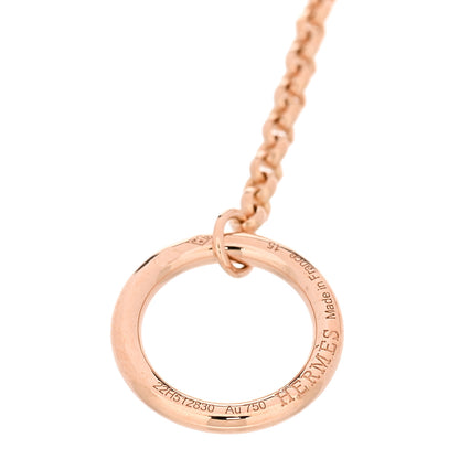 Hermes 18K Rose Gold Diamond MM Clou d'H Bracelet 3 of 4