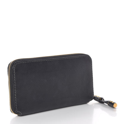 Chloe Grained Calfskin Marcie Long Zip Around Wallet Black 3 of 17