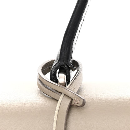 Prada Vitello Tri-Color Medium Sound Top Handle Satchel Grigio Black 18 of 19