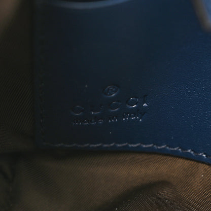 Gucci Guccissima Signature Wrist Wallet Blue Agata 6 of 8