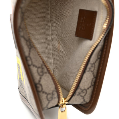 Gucci GG Supreme Monogram Azalea Calfskin Fake/Not Retro Interlocking G Cosmetic Case Beige Ebony Brown Sugar 11 of 12
