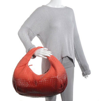 Bottega Veneta Nappa Patent Intrecciato Large Belly Veneta Ombre Hobo Magma 2 of 8