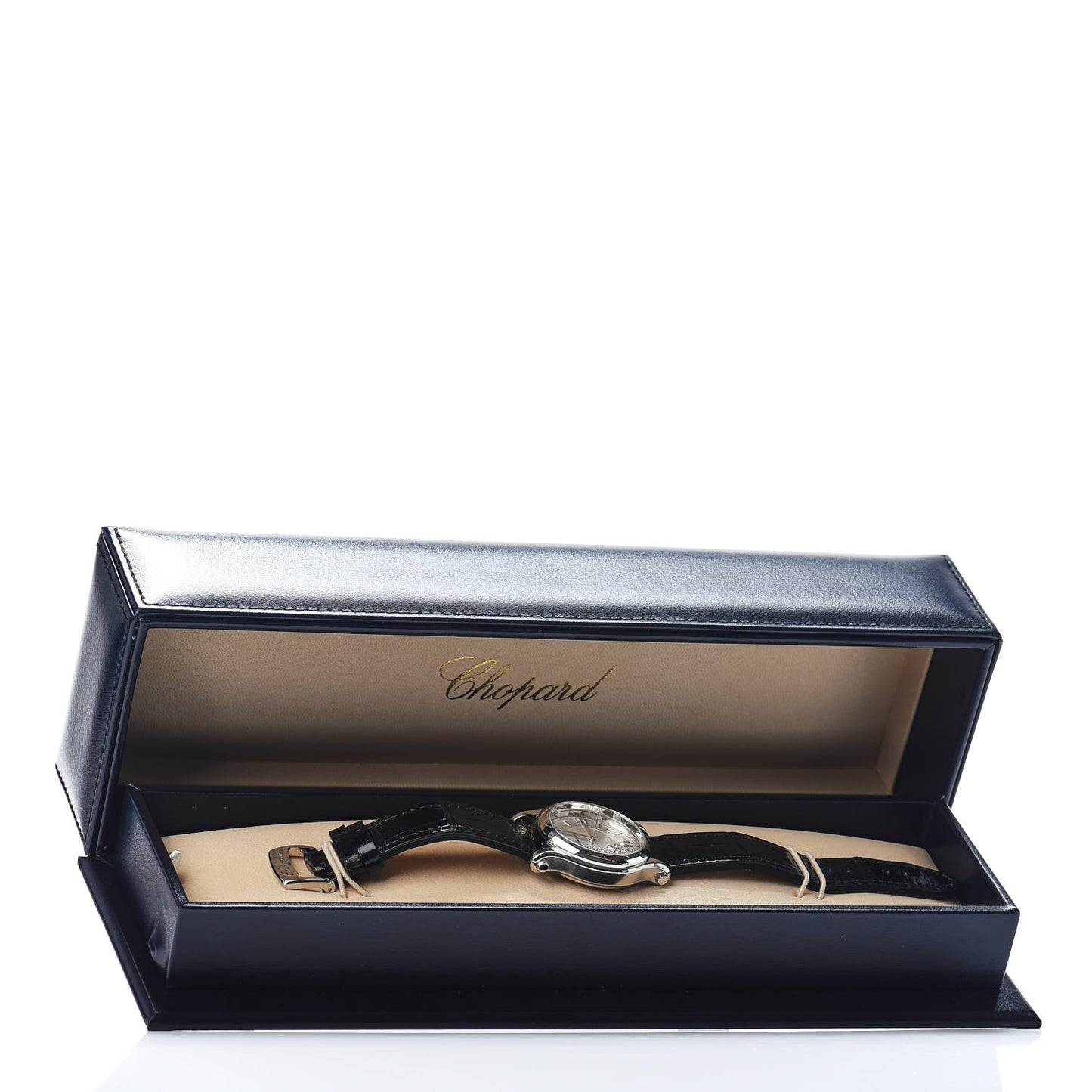Stainless Steel Alligator 7 Diamond 36mm Happy Sport Automatic Watch