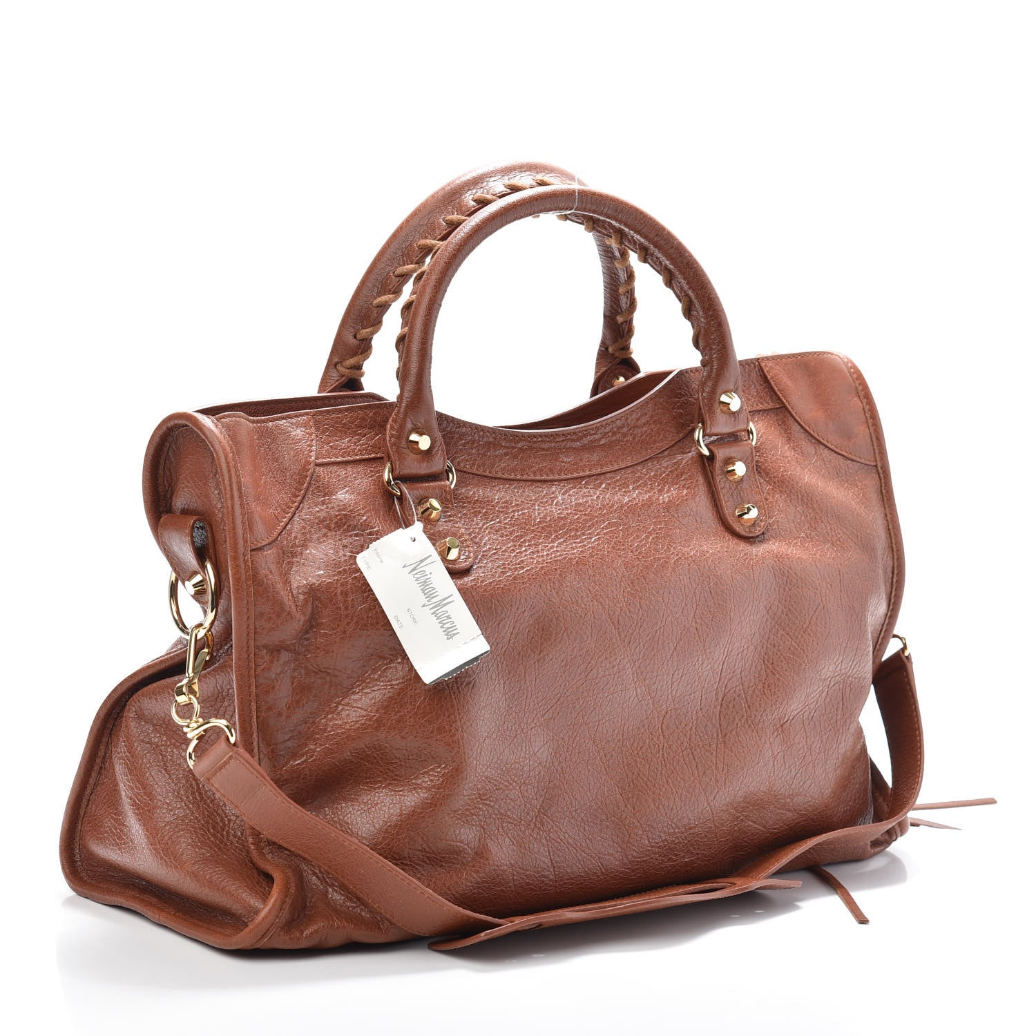 Balenciaga Agneau Classic Gold Hardware City Marron Cognac 3 of 8