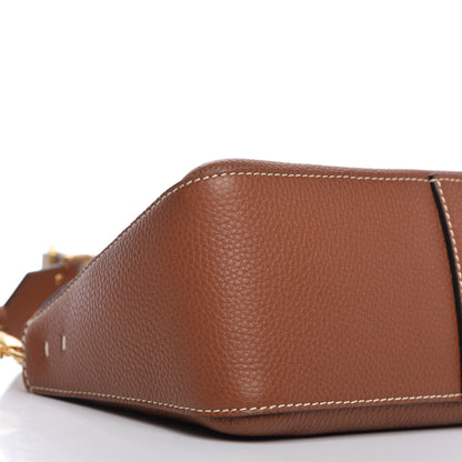 Valentino Garavani Pebbled Calfskin Small VRing Shoulder Bag Saddle Brown 6 of 11