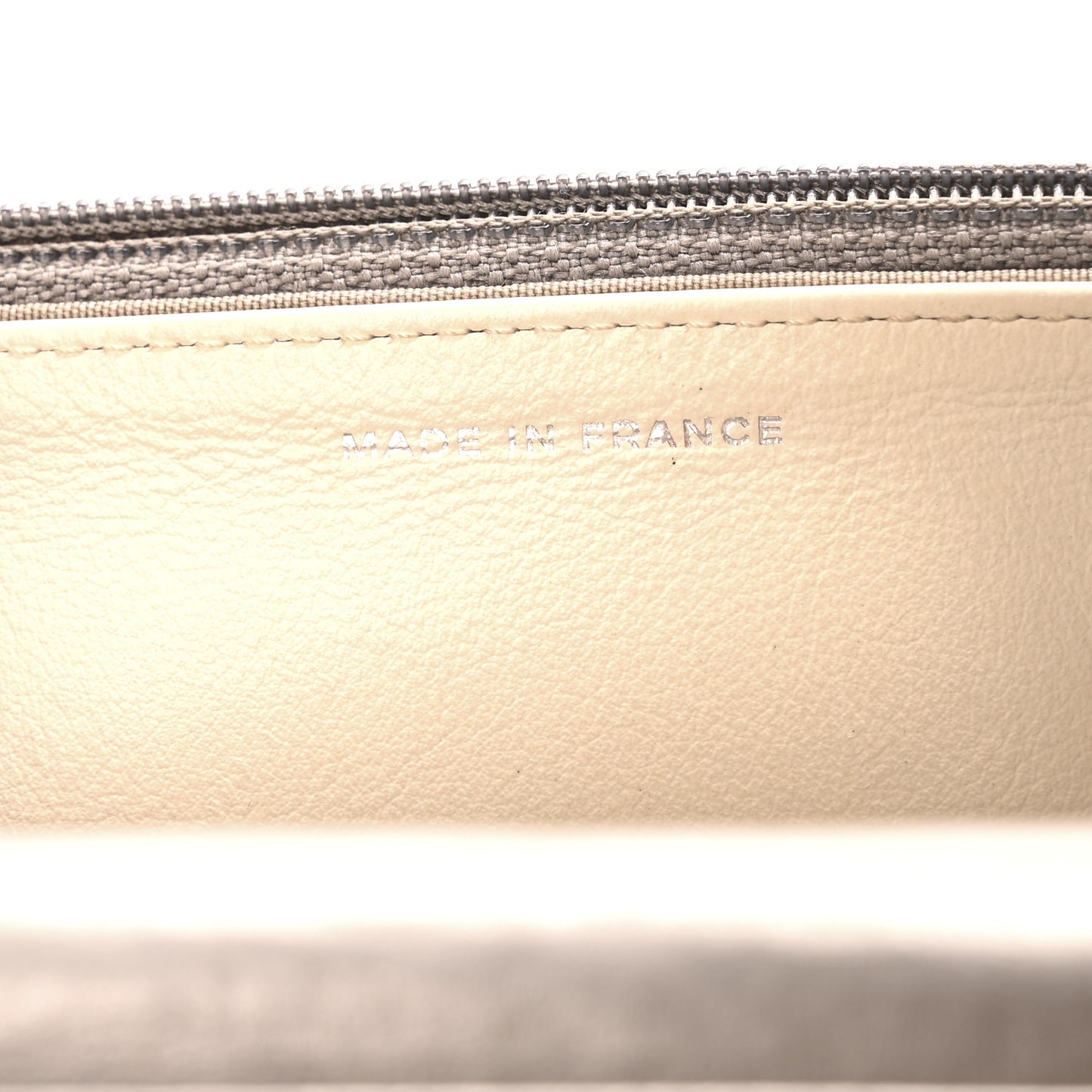 Metallic Aged Calfskin Quilted Wallet on Chain WOC Silver