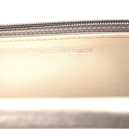 Chanel Metallic Aged Calfskin Quilted Wallet on Chain WOC Silver 7 of 12