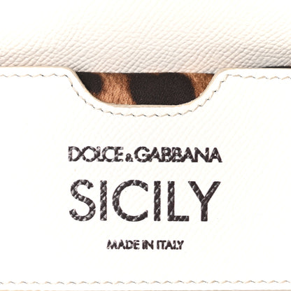 Dolce & Gabbana Dauphine Graffiti Printed Small Miss Sicily Satchel White 6 of 9