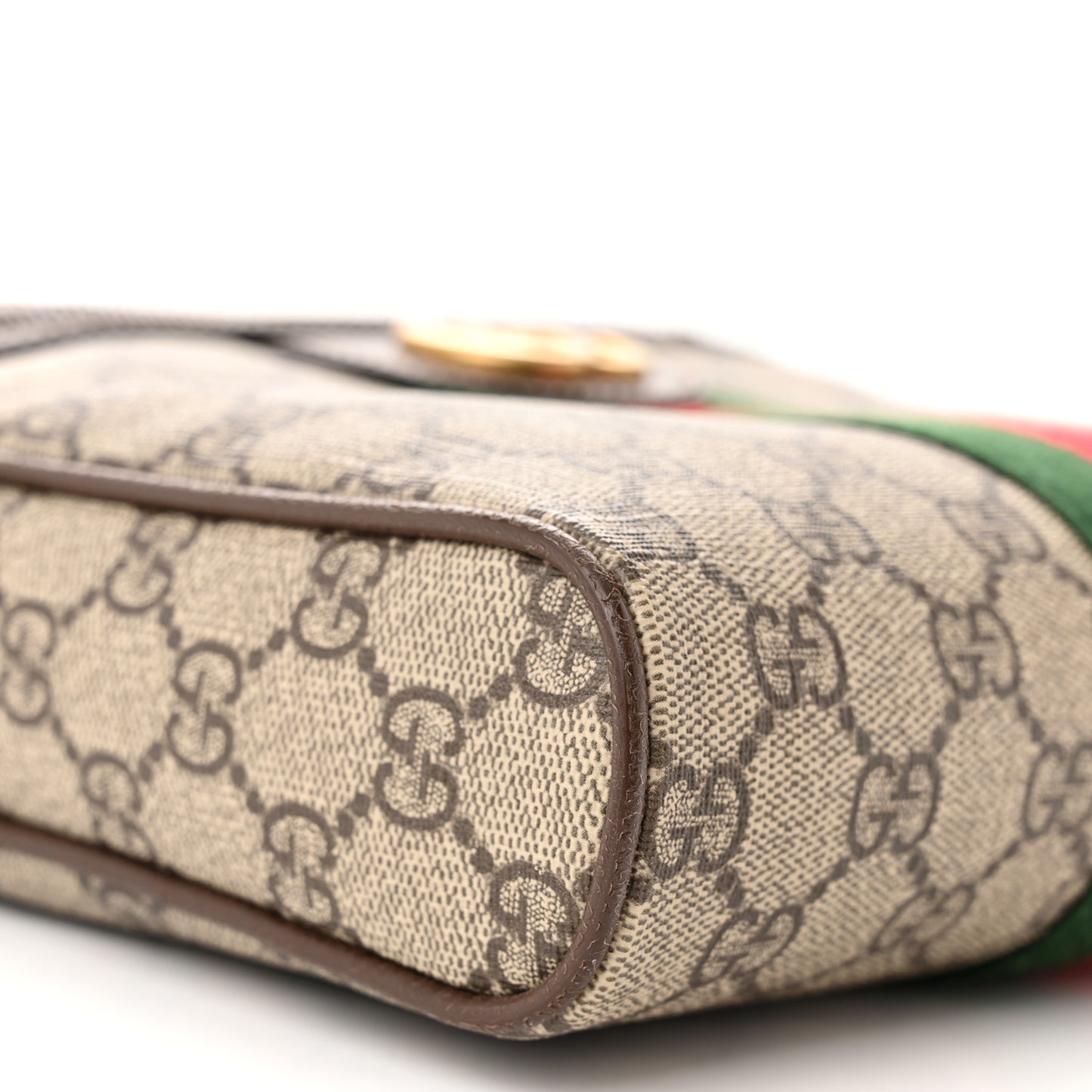 GG Supreme Monogram Web Small Ophidia Messenger Bag Brown