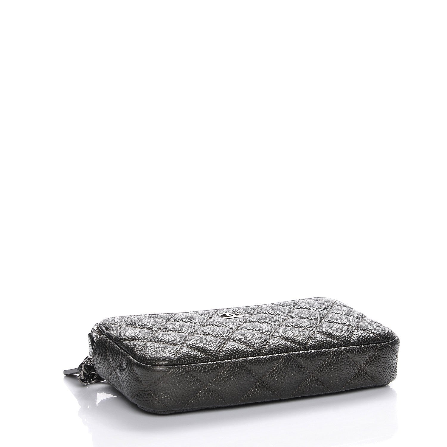 Chanel Caviar Quilted Small Clutch With Chain Dark Charcoal 4 of 12